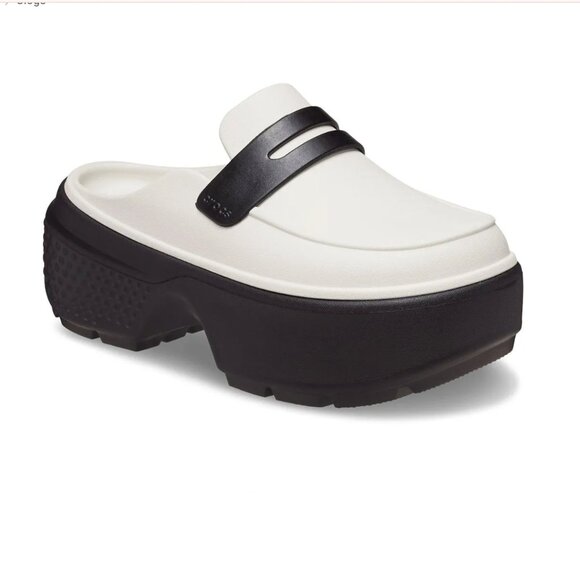 NWOT! Crocs Stomp Clogs US M8 - W10 Linen/Black - Picture 2 of 4